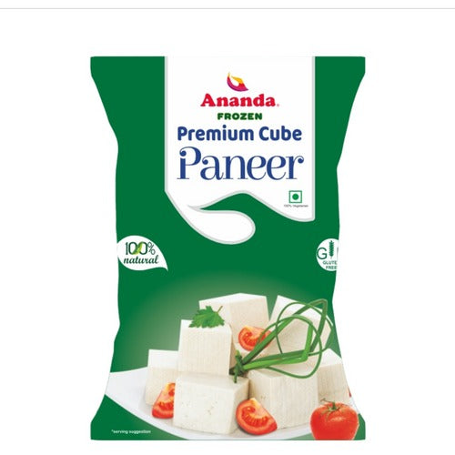 Ananda Premium Paneer Cubes - 1 Kg  Free 200 g Paneer (Frozen)